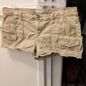 Mudd Tan Cargo Shorts Casual Cotton Blend